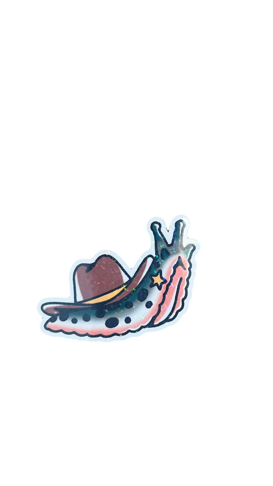 Snail Cowboy Hat Sticker
