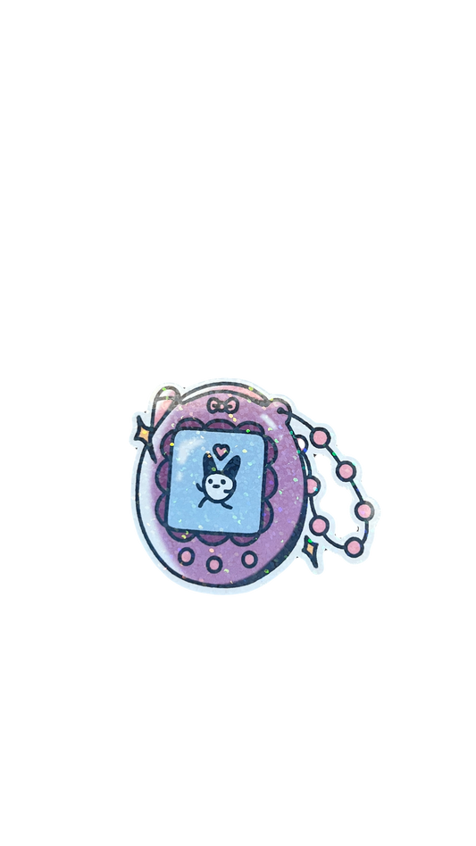 Purple Tamagotchi Sticker