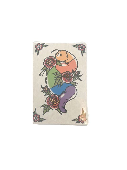 4x6 Beanie Baby Worm Print
