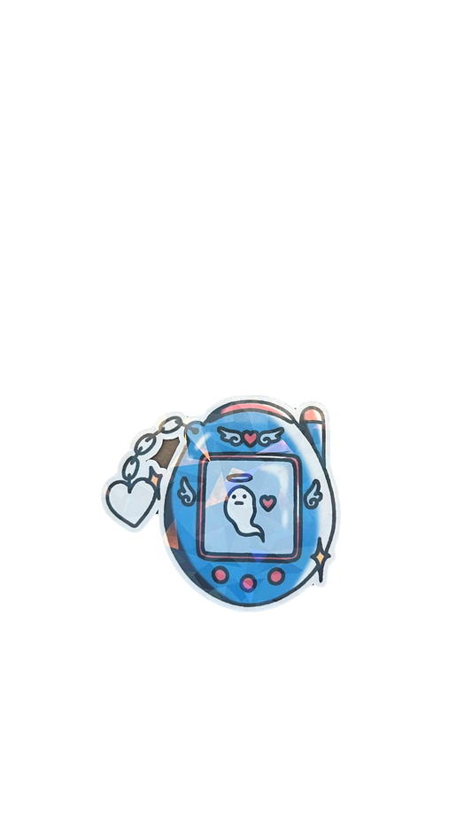 Blue Tamagotchi Sticker
