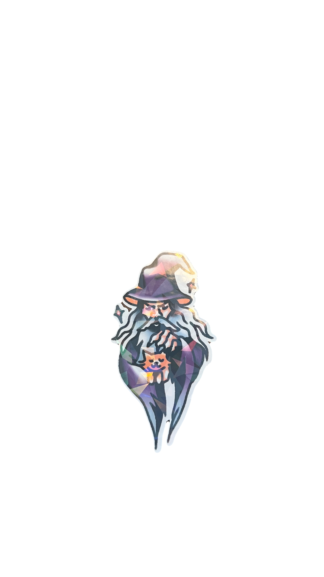 Wizard Petting Cat Sticker