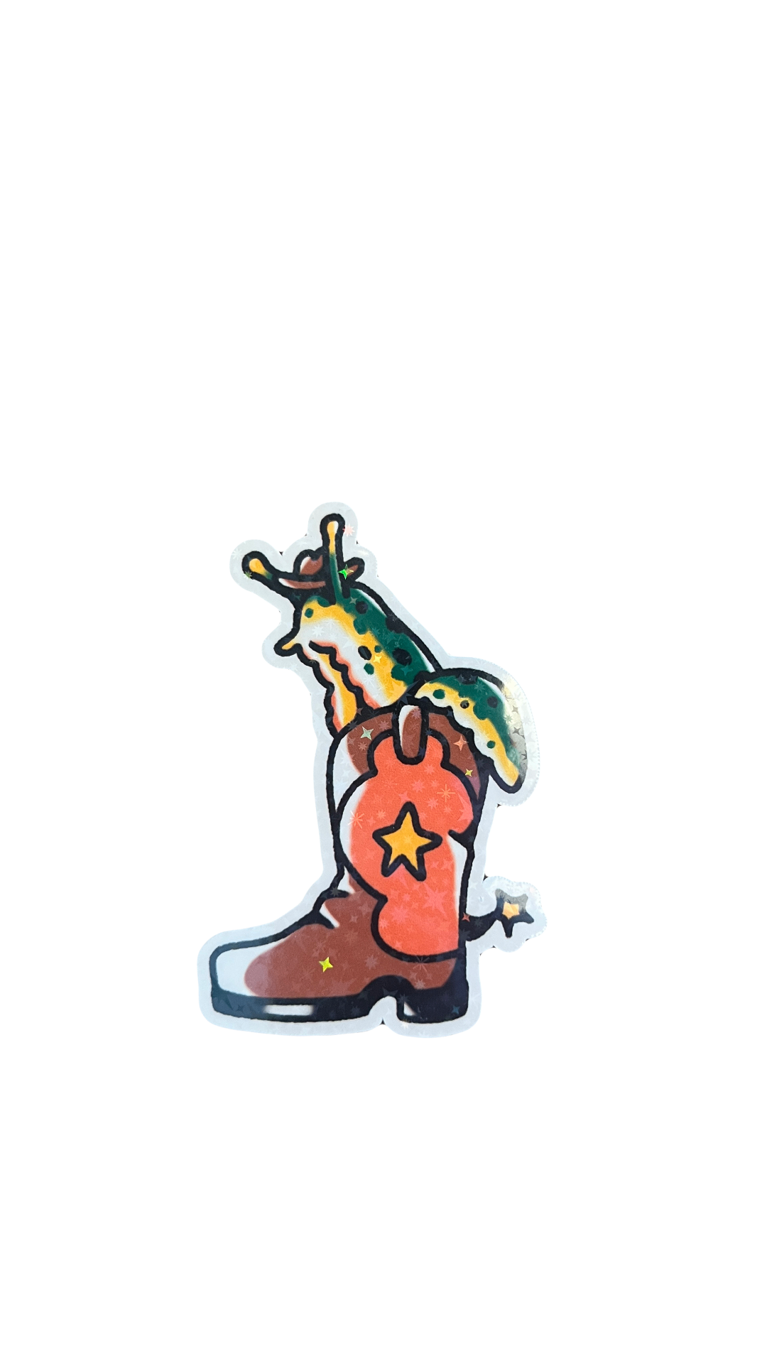 Snail Cowboy Boot Sticker