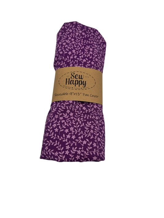 Reusable 9'x13" Pan Cover - Purple Floral