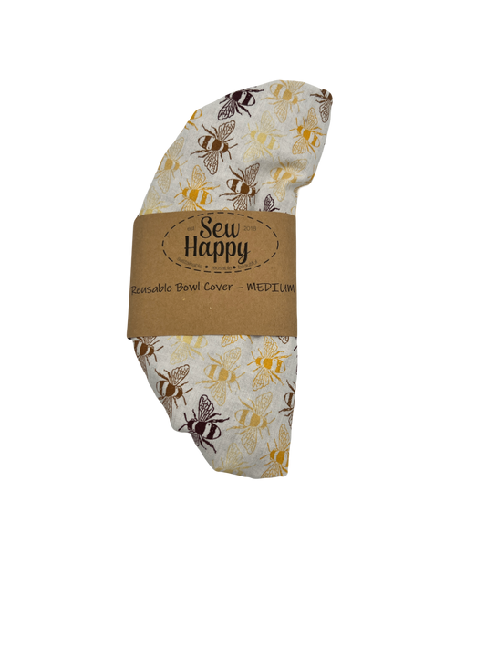 Reusable Bowl Cover - Medium 9" - Bees