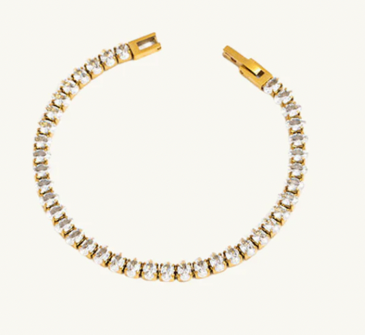 Gigi Tennis Bracelet Gold