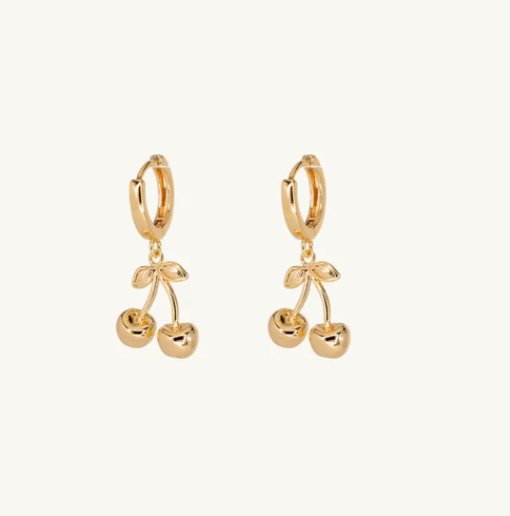 Golden Cherry Huggies in Gold