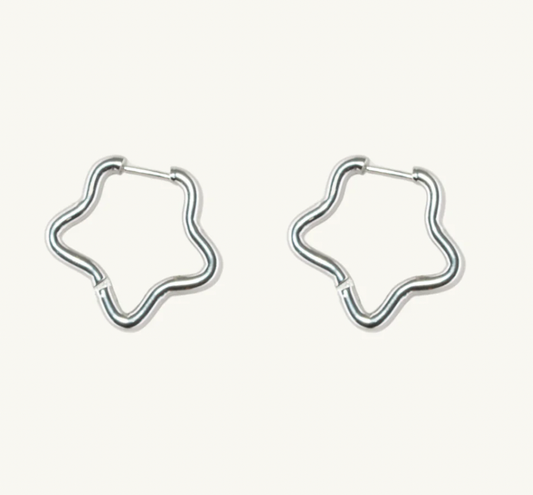 Starship II Hoops in Silver 