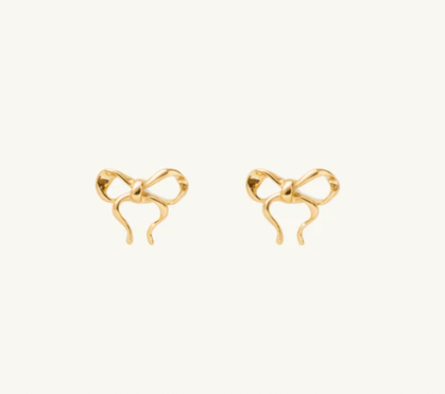 Bella Bow Studs in Gold