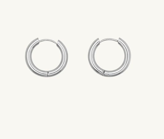 Fornida Slim Hoop in Silver