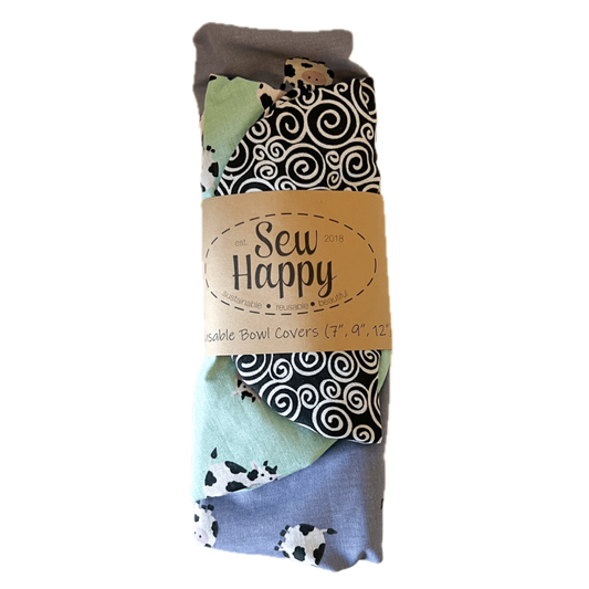 Reusable Bowl Covers (7'', 9'', 12'') - Cows