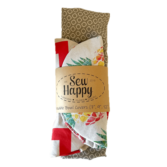 Reusable Bowl Covers (7'', 9'', 12'') - Pineapple