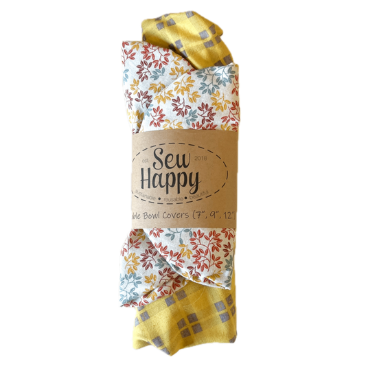 Reusable Bowl Covers (7'', 9'', 12'') - Floral & Plaid