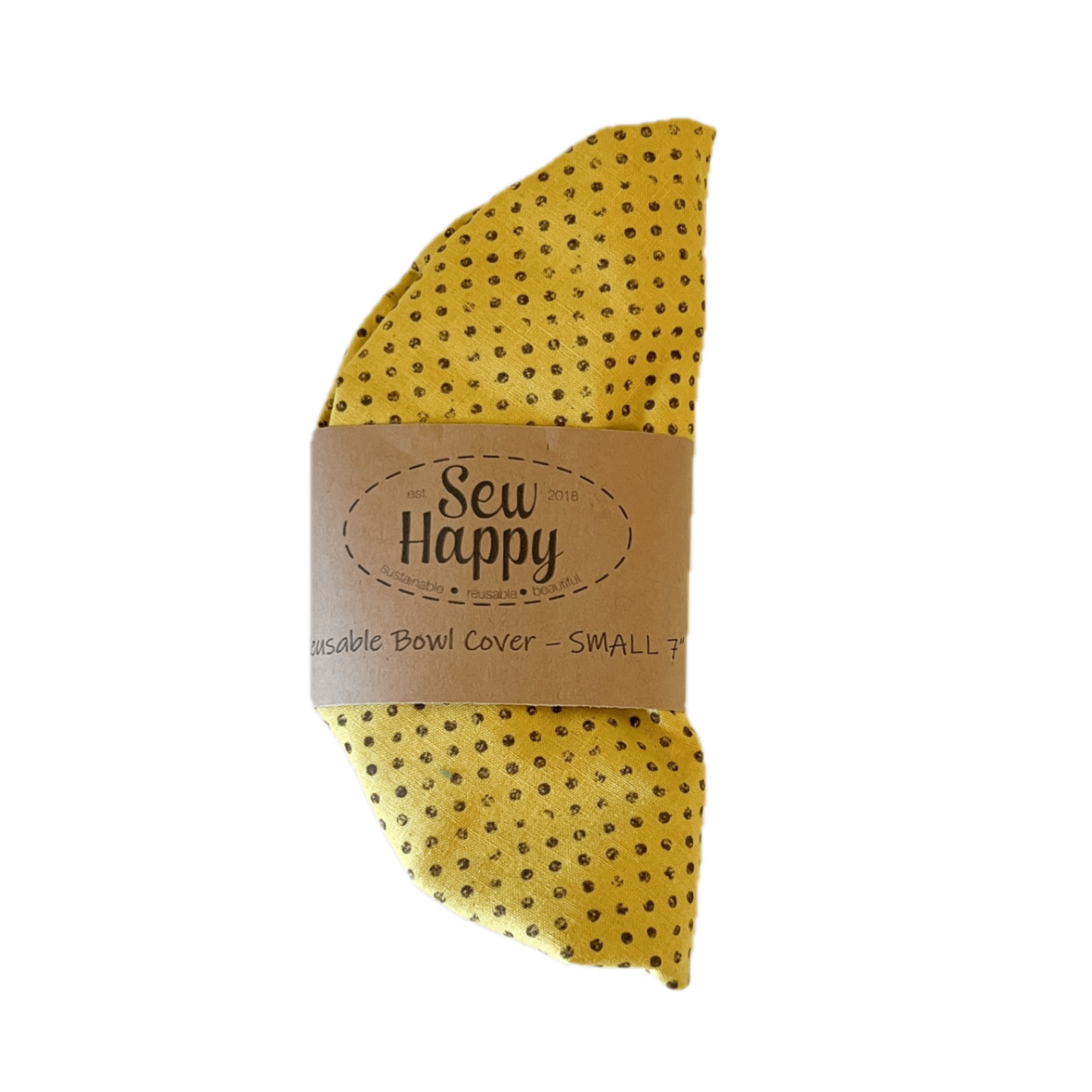 Small Reusable Bowl Cover - Yellow