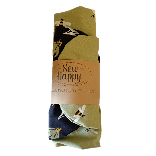Reusable Bowl Covers (7'', 9'', 12'') - Bees