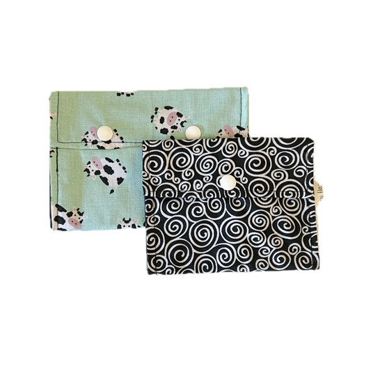 Reusable Snack & Sandwich Bags - Cows & Swirls