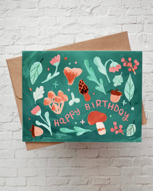Happy Birthday Mushroom card