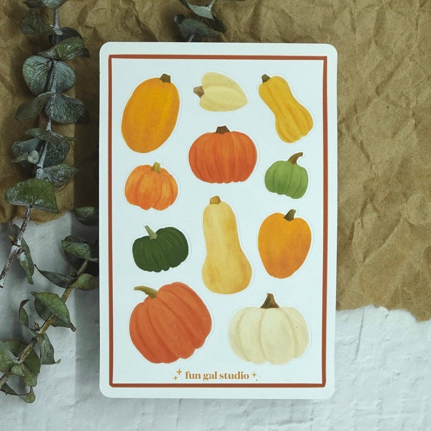 Pumpkin & Squash Sticker Sheet