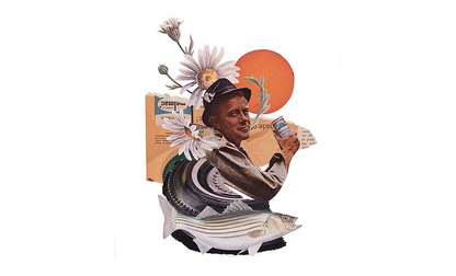 “The Fisherman” Vintage Collage Print