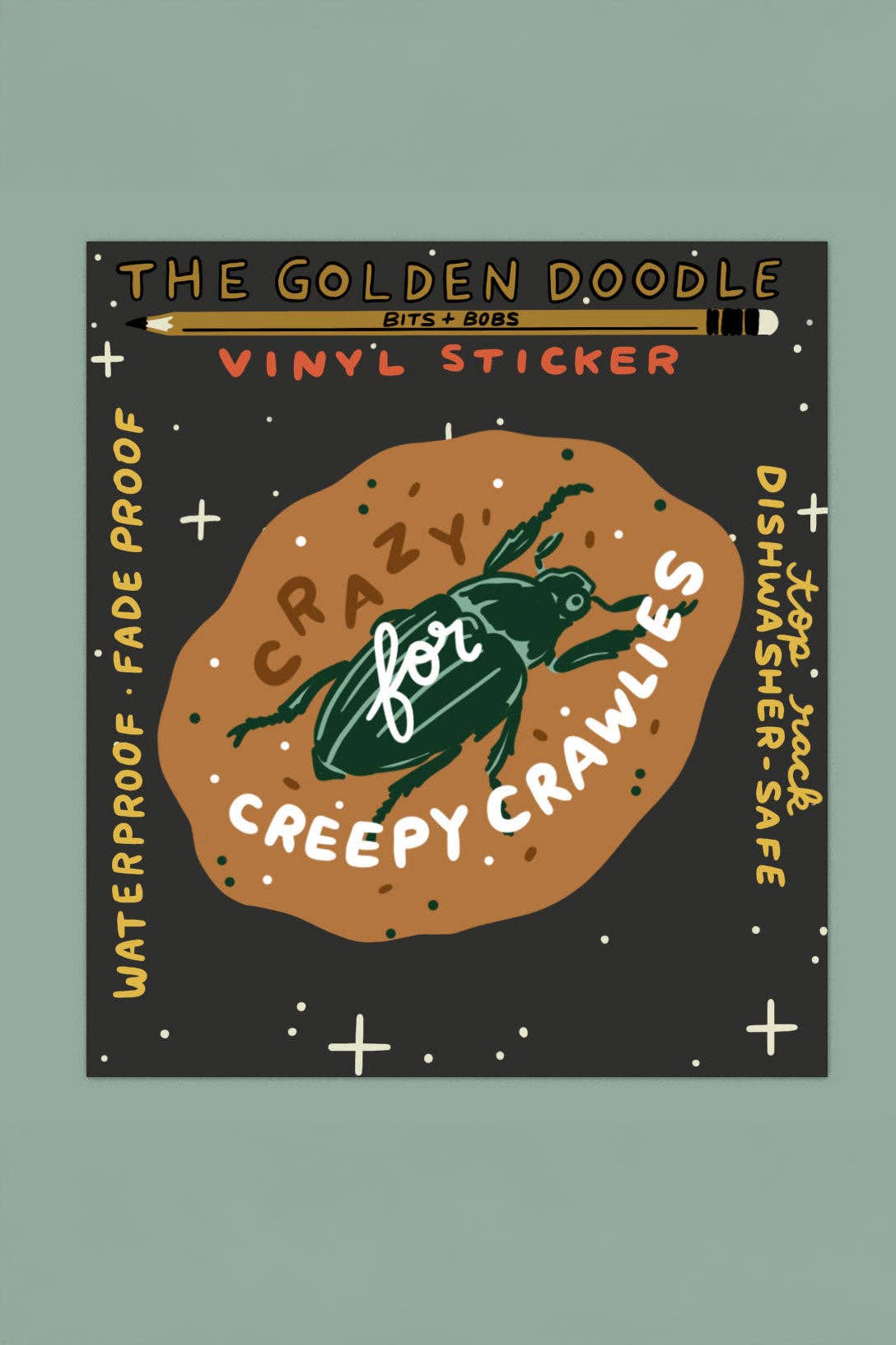 Crazy for Creepy Crawlies Sticker | Waterproof Vinyl Sticker