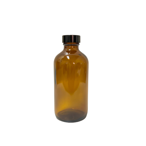 Wholesale 8 oz Amber Plain Cap Glass Bottle