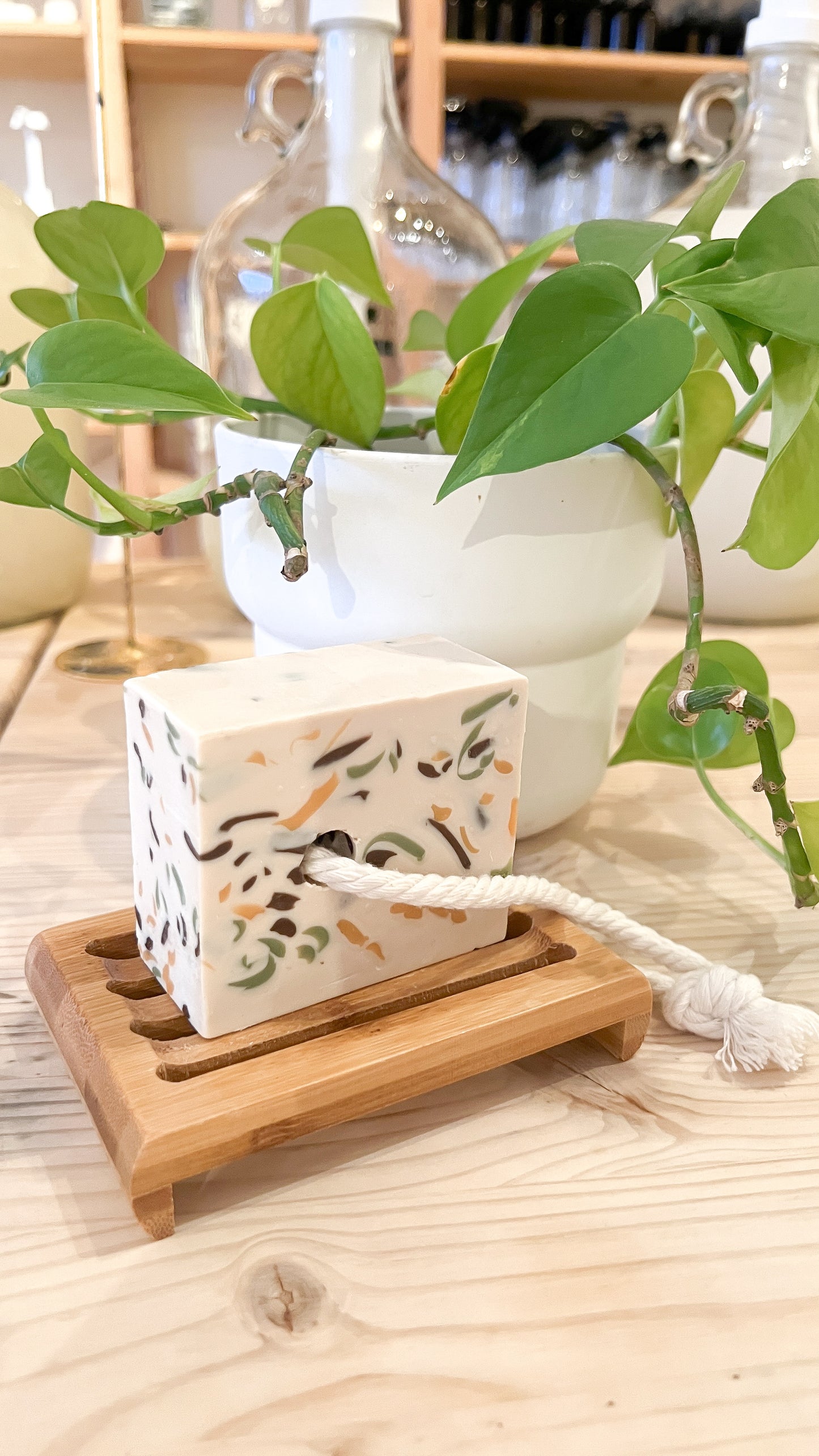 Rectangular Bamboo Soap Dish