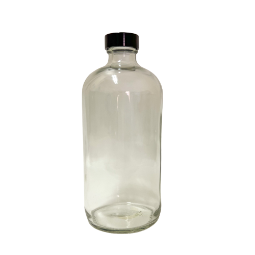 Wholesale 16 oz Clear Plain Cap Glass Bottle