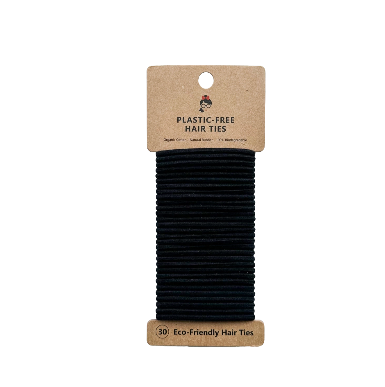 Black Biodegradable Hair Ties