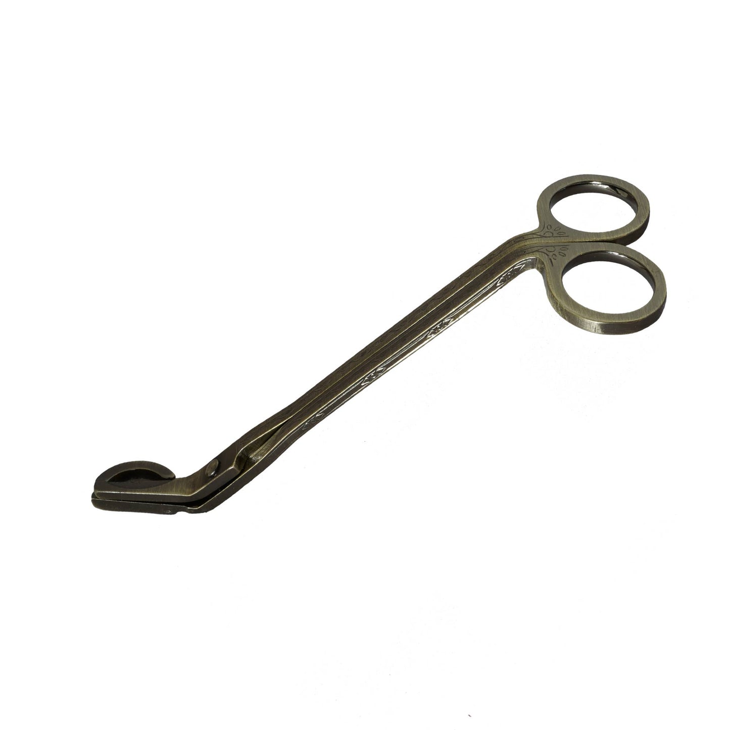 Candle Wick Trimmer: Antique Brass - Patterned