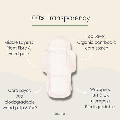 Joni Bamboo Pads - Overnight